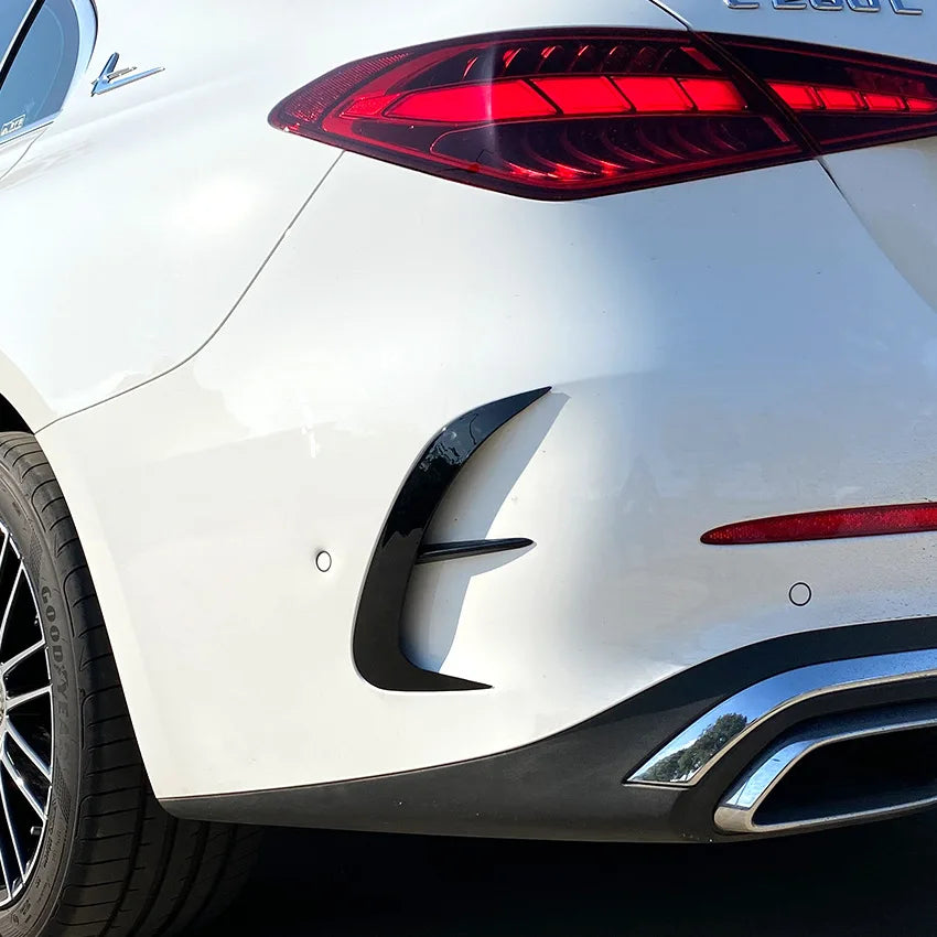 2PCS Rear Bumper Splitters For Mercedes Benz C Class W206 C200 C260 C300 2022+ AMG Air Vent Trim Spoiler Canards Splitter Lip