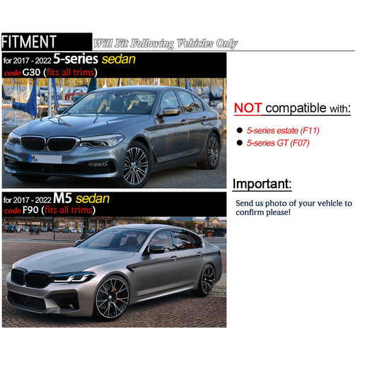 G30 Spoiler, Autoclave Dry Carbon Fiber Rear Spoiler for BMW 5 Series 4-Door Sedan 2017 - 2022 520i 530i 540i 550i M550i M5 F90
