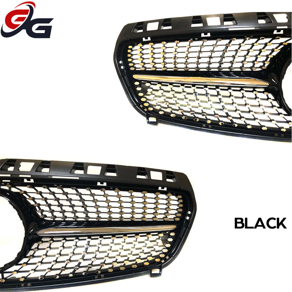 W176 Front Bumper Racing Grille Diamond for Mercedes Benz A Class Pre-facelift W176 2013 - 2015 A180 A200 A220 A250 Car Grills