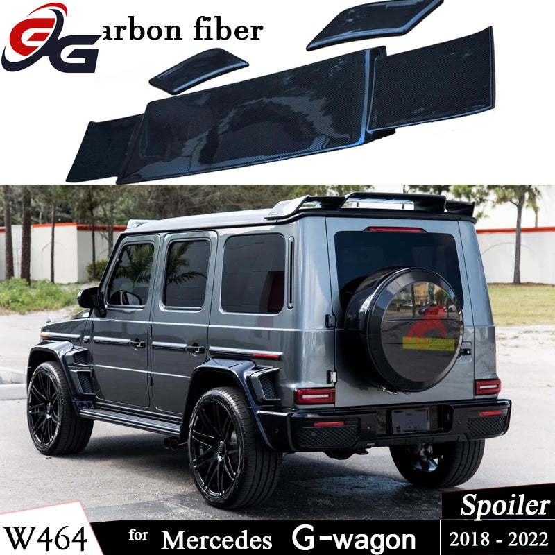 Car Rear Carbon Fiber Spoiler for Mercedes G Class W464 2018+ G350 G400 G500 G63 G65 AMG Roof Rear Spoiler Top Lip Tail Wing