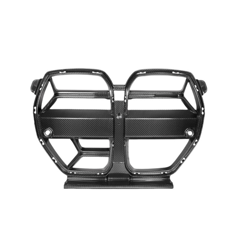 Autoclave dry carbon fiber front bumper grille for BMW G8X M3 G80 and M4 G82 installed on 2021+ car