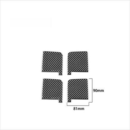 4PCS Prepreg Dry Carbon 3*3 3K Real Carbon Fiber Interior Door Bowl Overlay Trim for Toyota Tundra XK50 Facelift (2014-2021)