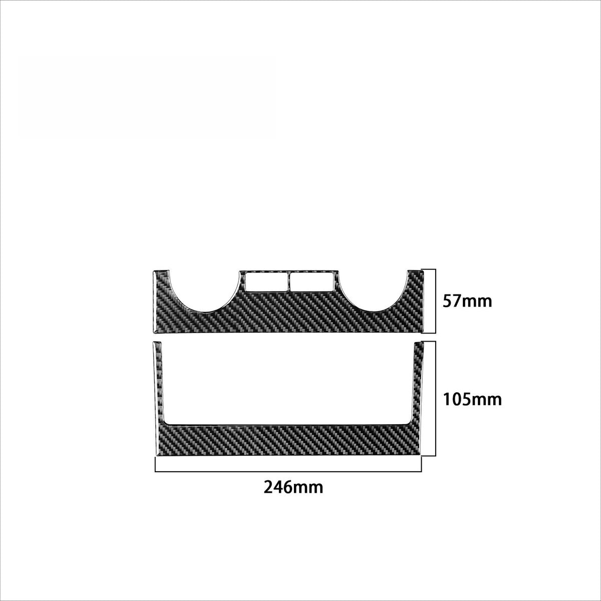 2PCS Prepreg Dry Carbon 3*3 3K Carbon Fiber Interior A/C Switch Panel Trim Overlay for Toyota Tundra XK50 Facelift (2014-2021)