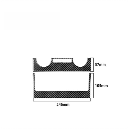2PCS Prepreg Dry Carbon 3*3 3K Carbon Fiber Interior A/C Switch Panel Trim Overlay for Toyota Tundra XK50 Facelift (2014-2021)