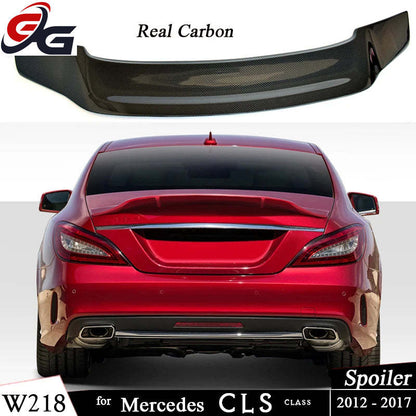 Real Carbon Fiber Spoiler for Benz CLS Class W218 C218 CLS63 CLS350 CLS500 AMG 2012-2017 Rear Bumper Trunk Lip Wing Car Styling