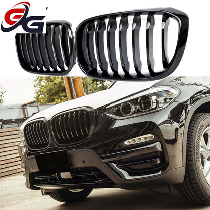 Gloss Black Front Bumper Kidney Radiator Grille for BMW 2019 - 2021 G01 X3, G02 X4 (Also Fit for X3M F97 & X4M F98)