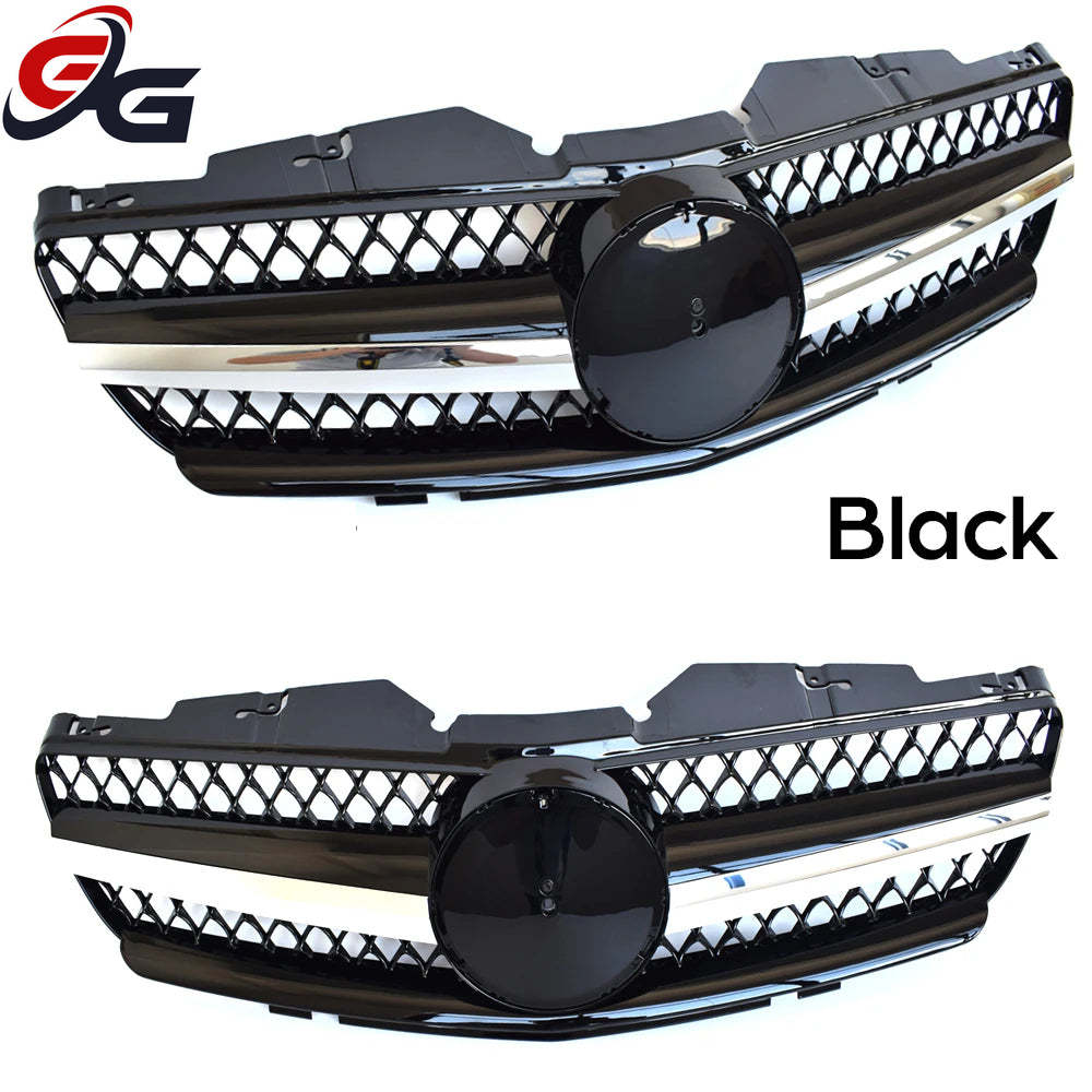 R230 Car Front Bumper Hood Racing Grille Replacement Grill for Mercedes SL Class R230 2003-2006 SL300 SL350, Not for AMG Models