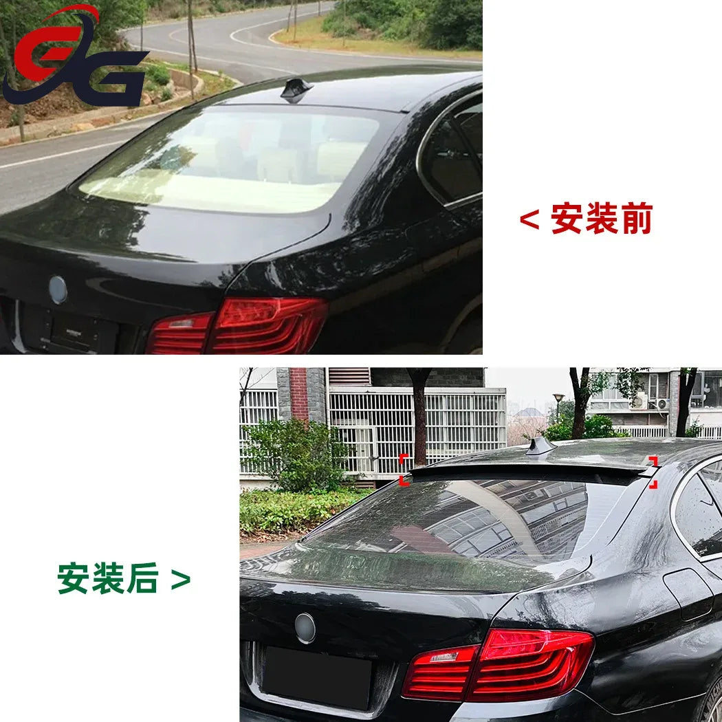 Rear Trunk Top Wing Lid Tail Spoiler Diffuser for BMW 5 Series F10 2011-2017 525i 530i Carbon Look Wings Car Accessories