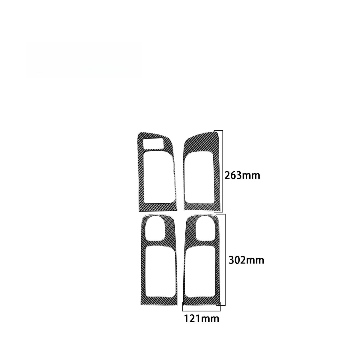4PCS Prepreg Dry Carbon 3*3 3K Real Carbon Fiber Interior Door Handle Cover Trim for Toyota Tundra XK50 Facelift (2014-2021)