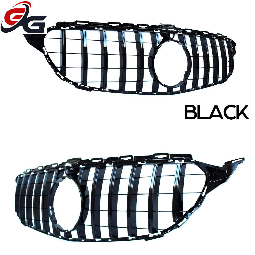 W205 Front Bumper GT Grill for Mercedes Benz C Class S205 A205 C205 2018-2020 C200 C250 C300 C350 C400 C450 C43 AMG Car Grille