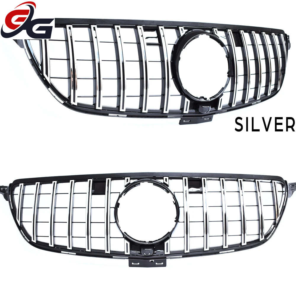 Front Grille Suitable for 2015-2018 Mercedes GLE300 GLE350 GLE400 GLE500 Coupe Only Car Upper Bumper Grill Hood Mesh Grid Grills