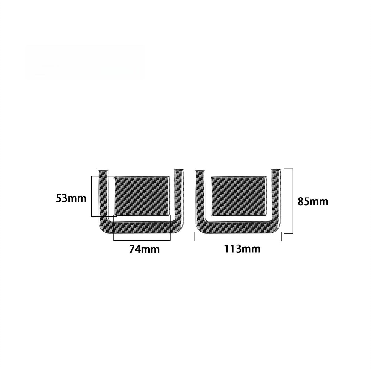 Prepreg Dry Carbon 3*3 3K Real Carbon Fiber Interior Rear Seat Adjustment Panel Trim for Toyota Tundra XK50 Facelift (2014-2021)