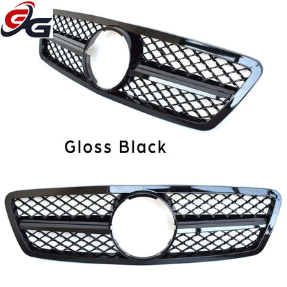 Car Grille Black GT Front Bumper Grill for 2000-2006 Mercedes C Class Saloon W203 Tourer S203 C180 C200 C230 C240 C280 C320 C350