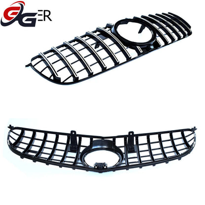 GT X166 Black Silver Front Bumper Grille for Mercedes GLS Class X166 2016 - 2019 GLS 400 GLS 450 GLS 500 Car Racing Grill Tuning