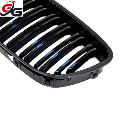 Gloss Black Front Kidney Double Slat Grill Grille for 2009 - 2017 BMW 5 Series GT Gran Turismo (F07) 528i 535i 535i xDrive 550i