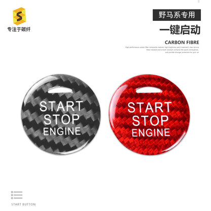 Real Carbon Fiber Push-Start Button Trim for Mitsubishi Outlander / ASX