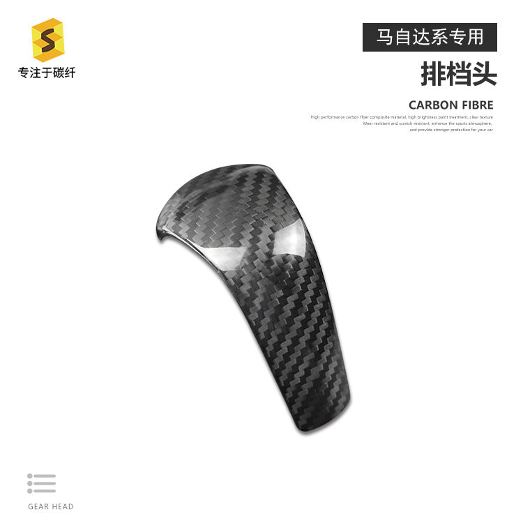 Real Carbon Fiber Gear Shift Knob Cover for Mazda CX-3 / CX-4
