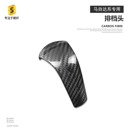Real Carbon Fiber Gear Shift Knob Cover for Mazda CX-3 / CX-4