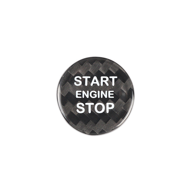 Real Carbon Fiber Push-Start Button Trim for Alfa Romeo Stelvio