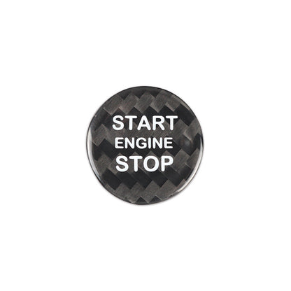 Real Carbon Fiber Push-Start Button Trim for Alfa Romeo Stelvio