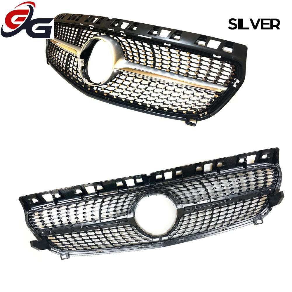 W176  Front Bumper Racing Grille Diamond for Mercedes Benz A Class Pre-facelift W176 2013 - 2015 A180 A200 A220 A250 Car Grills