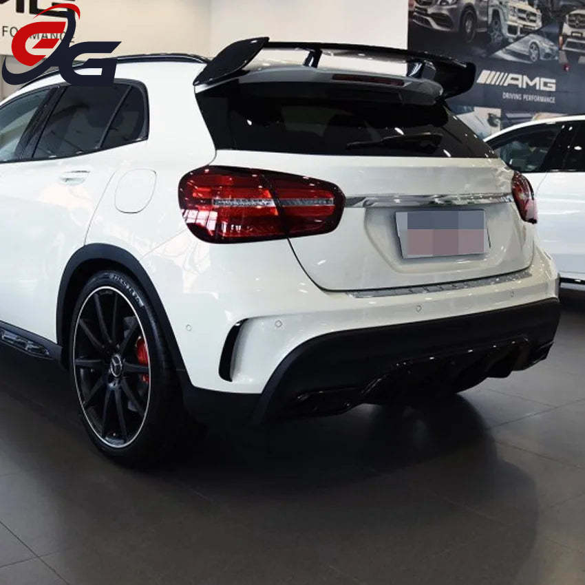 Carbon Fiber Rear Bumper Lip Sport Splitter for Mercedes Benz GLA260 GLA45 AMG Fins Fender Canards Trims Spoiler Car Styling