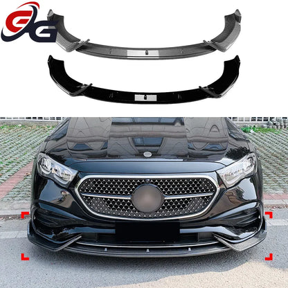 Front Bumper Lip Tim Protector Body Kit Cover for Mercedes Benz E Class W214 2024+ E260 E300 AMG Diffuser Car Accessories Tuning