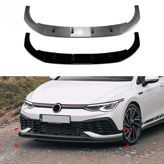 Front Bumper Lip Spoiler Cover Trim for Volkswagen VW Golf 8 Golf MK8 GTI CS R 2020-2024 Splitter Diffuser Car Accessories