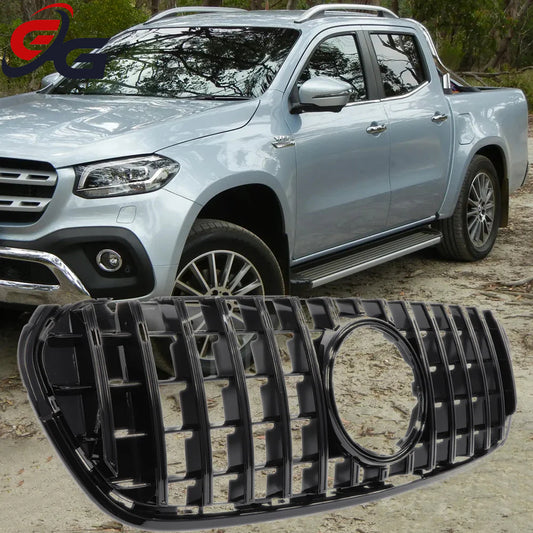 Black Silver Replacement Front Bumper Radiator GTR Grille for Mercedes X Class W470 2017 - 2020 Pickup X350 d & All Other Models