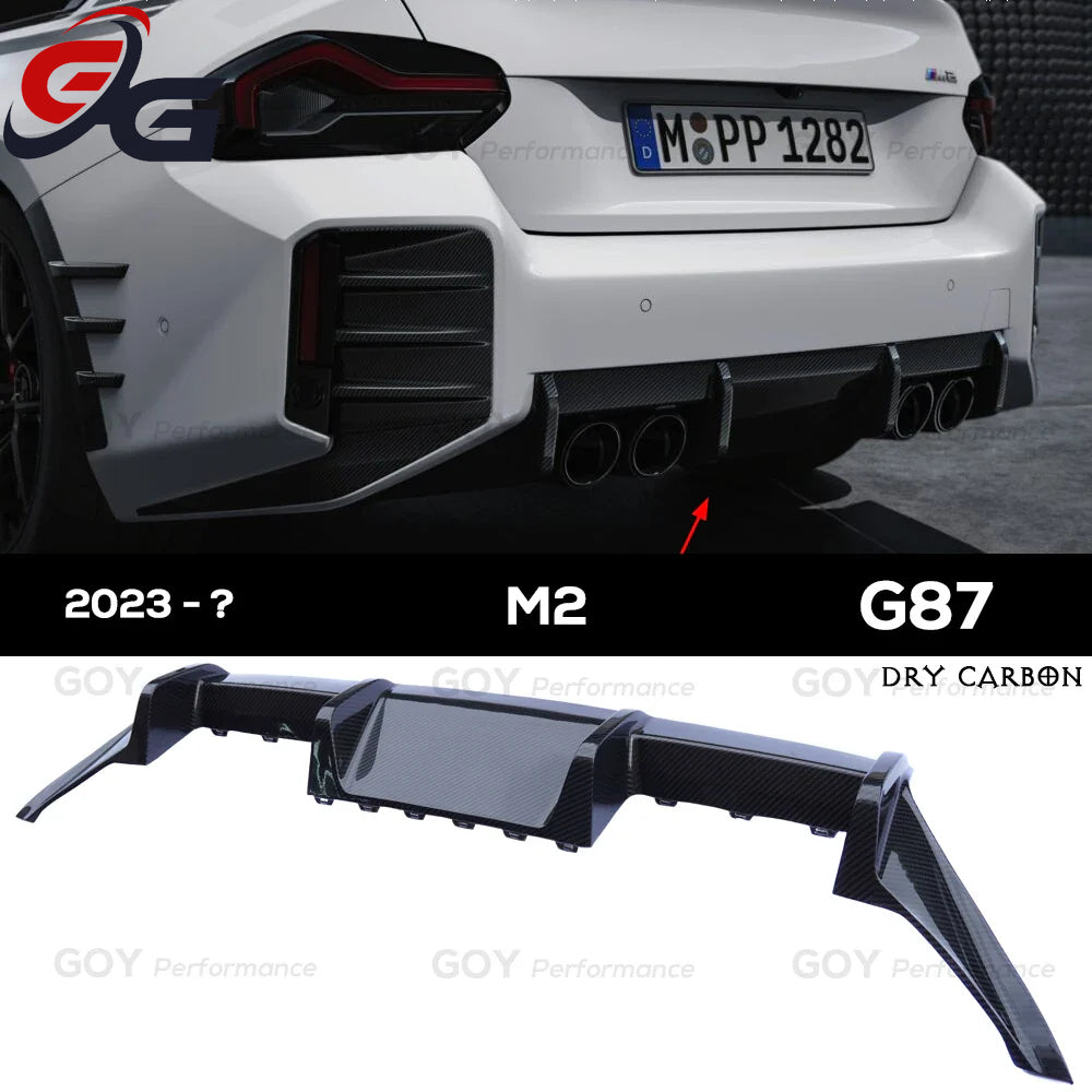 Autoclave 3*3 3K Twill Weav Prepreg Real Dry Carbon Fiber Rear Bumper Lower Spoiler Diffuser for BMW M2 G87 2-Door 2023 - ?