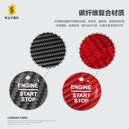 Carbon Fiber Push-Start Button Trim for Ford F-150