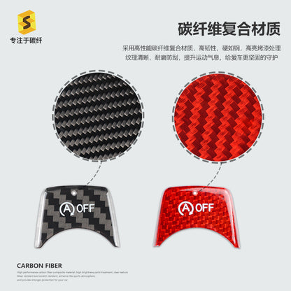 Rigid Carbon Fiber Auto Start-Stop Button Trim for BMW F30 - F33