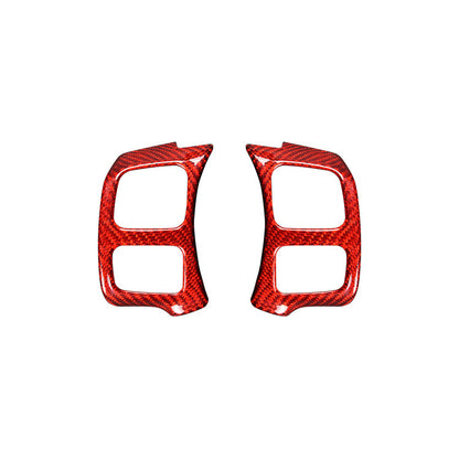 Real Carbon Fiber Steering Wheel Button Frame Trim for Lexus