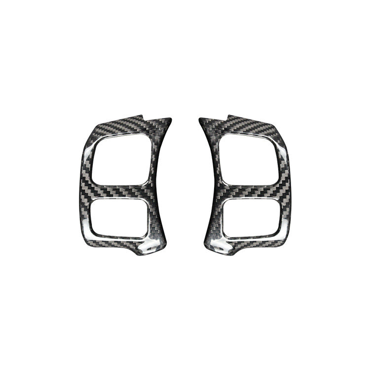 Real Carbon Fiber Steering Wheel Button Frame Trim for Lexus