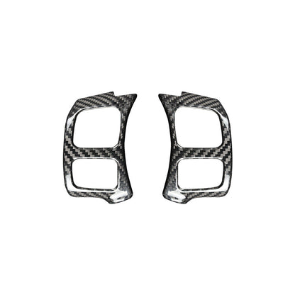 Real Carbon Fiber Steering Wheel Button Frame Trim for Lexus