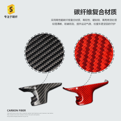 Real Carbon Fiber Gear Shift Knob Cover Set for Dodge Challenger SRT