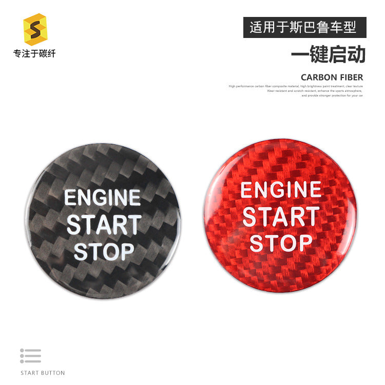 Carbon Fiber Push-Start Button Trim for Subaru BRZ