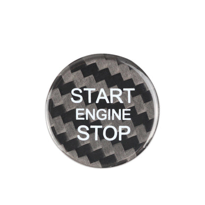 Real Carbon Fiber Push-Start Button Trim for Audi A4L / A6L / Q3