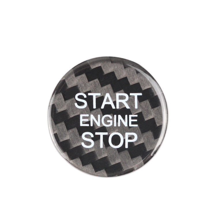 Real Carbon Fiber Push-Start Button Trim for Audi A4L / A6L / Q3