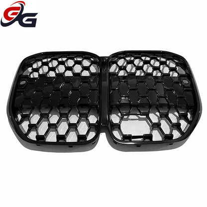 G22 Front Kidney Grill Silver Grille Replacement for 2021 -2026 BMW 4 Series G23 Convertible G26 I4 Gran Coupe 420i 440i Grrills