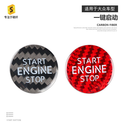 Carbon Fiber Push-Start Button Trim for Volkswagen Touareg / Phaeton (Older)