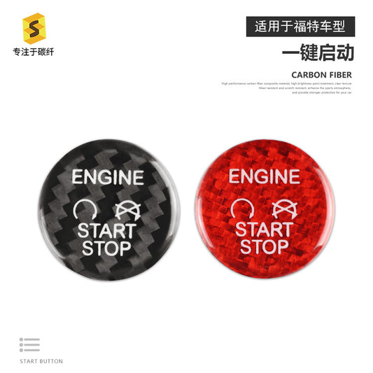 Carbon Fiber Push-Start Button Trim for Ford Focus / Kuga