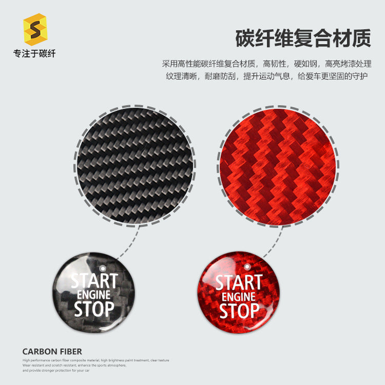 Carbon Fiber Push-Start Button Trim for MINI R55 / R58 / R60 / MINI