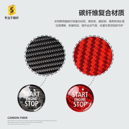 Carbon Fiber Push-Start Button Trim for MINI R55 / R58 / R60 / MINI