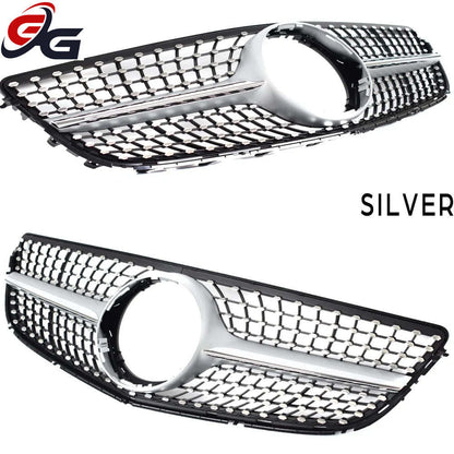 W207 Diamond Front Bumper Grille for Mercedes Benz E Class 2-Door Coupe C207 A207 2014-2016 E250 E300 E350 Car Racing Grills