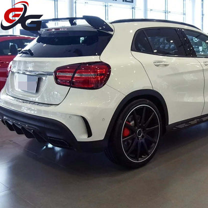 Carbon Fiber Rear Bumper Lip Sport Splitter for Mercedes Benz GLA260 GLA45 AMG Fins Fender Canards Trims Spoiler Car Styling
