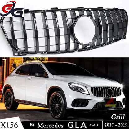 Front Bumper Racing Grill Hood Grille for Mercedes Benz 2014-2019 GLA Class X156 (facelifted) GLA 180 GLA 200 GLA 250 GT Grills