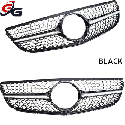 W207 Diamond Front Bumper Grille for Mercedes Benz E Class 2-Door Coupe C207 A207 2014-2016 E250 E300 E350 Car Racing Grills