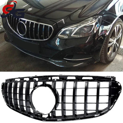 Black Silver Replacement Front Bumper GTR Grille For Mercedes E Class Facelifted S212 Estate & W212 Sedan 2014 - 2016