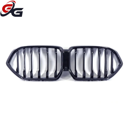 ABS Racing Grills Front Bumper Kidney Mesh Grille for BMW X6 G06 2020 2021 2022 Glossy Black Car Styling Grill Cover Accessories